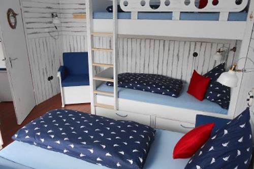Langeoog Ferienwohnung Appartementhaus Buddelei  - 2/102 - App. 2 Etagenbett für die Kinder