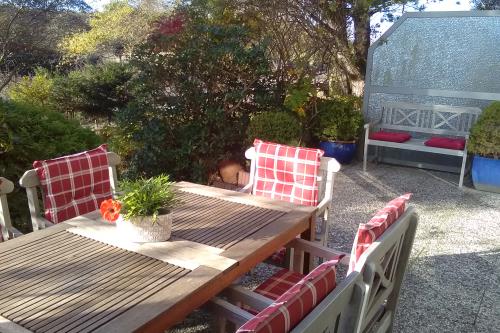 Langeoog Ferienhaus Baldes - Terassa mit Sitzgruppe