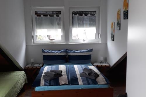 Langeoog Ferienwohnung Lütje Oog (links) - Schlafzimmer