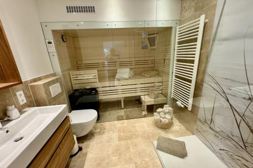 Langeoog Ferienwohnung Polderhus - 1 - Duschbad mit Sauna