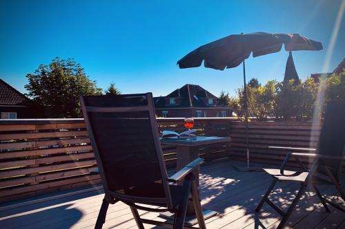 Langeoog Ferienwohnung Haus Kalmar - Alle Wohnungen haben Balkone mit Südlage