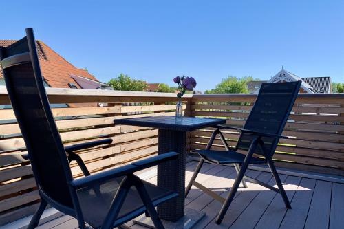 Langeoog Ferienwohnung Haus Kalmar - Wohnung Osterhook - Osterhook Balkon 