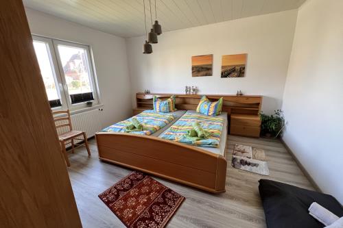 Langeoog Ferienwohnung Haus Strandnelke - Eiderente - Schlafzimmer auf Wunsch mit Hundebett