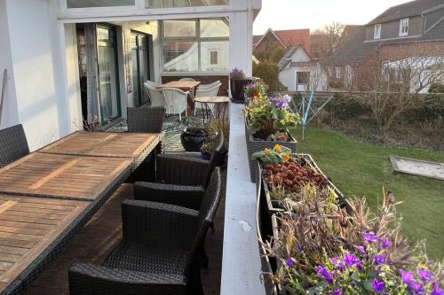 Langeoog Ferienwohnung Haus Apollonia - Wohnung 8 - Wohnung 8 Terasse