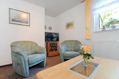 Langeoog Ferienwohnung Haus Strandboje und Haus Dünenrose - Dünenperle - Wohnzimmer