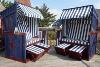 Langeoog Haus Strandvogt Ferienwohnung Weyland  - Strandkörbe auf der Dachterrasse