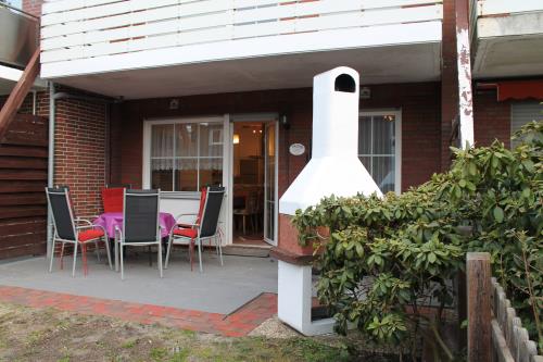 Langeoog Ferienhaus Hus Dreemaster  - Terrasse Wohnung 1