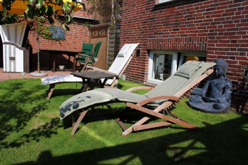 Langeoog Ferienwohnung Im Hasenwinkel - Sturmmöwe - Hasenwinkel Garten