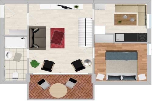 Langeoog Ferienwohnung Kajüte No. 8 - Polderweg - Kajüte No8 - Grundriss