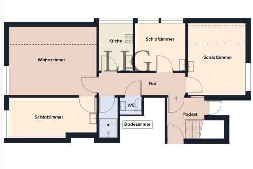 Langeoog Ferienwohnung Strandhaus - Seestern - Grundriss