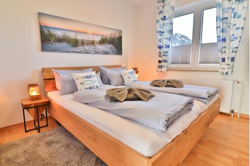 Langeoog Ferienwohnung Vermietung am Meer – Strandleben - Schlafzimmer