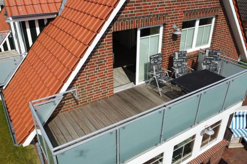 Langeoog Ferienwohnung Süderloog - Flinthörn - Balkon