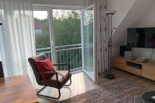 Langeoog Ferienwohnung Deck 2 - Innen französischer Balkon