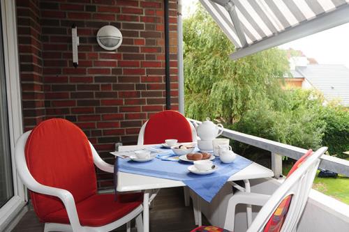 Langeoog Ferienwohnung Inselnüst - Balkon (Süd-West-Lage)