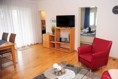 Langeoog Ferienwohnung Inselnüst - Wohn- u. Essbereich