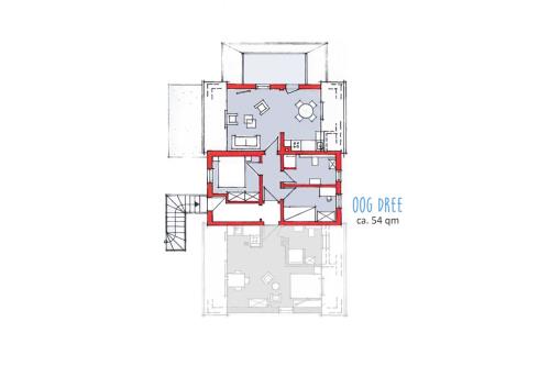 Langeoog Ferienwohnung meer Langeoog - oog dree - Grundriss